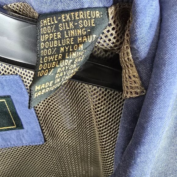 VTG Bobby Jones 1/4 Zip Snap Button Closure Silk Pullover Lightweight Jacket M - Picture 8 of 8